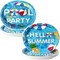 50Pcs Pool Party Oval Paper Plates -12" x 10" Large Disposable